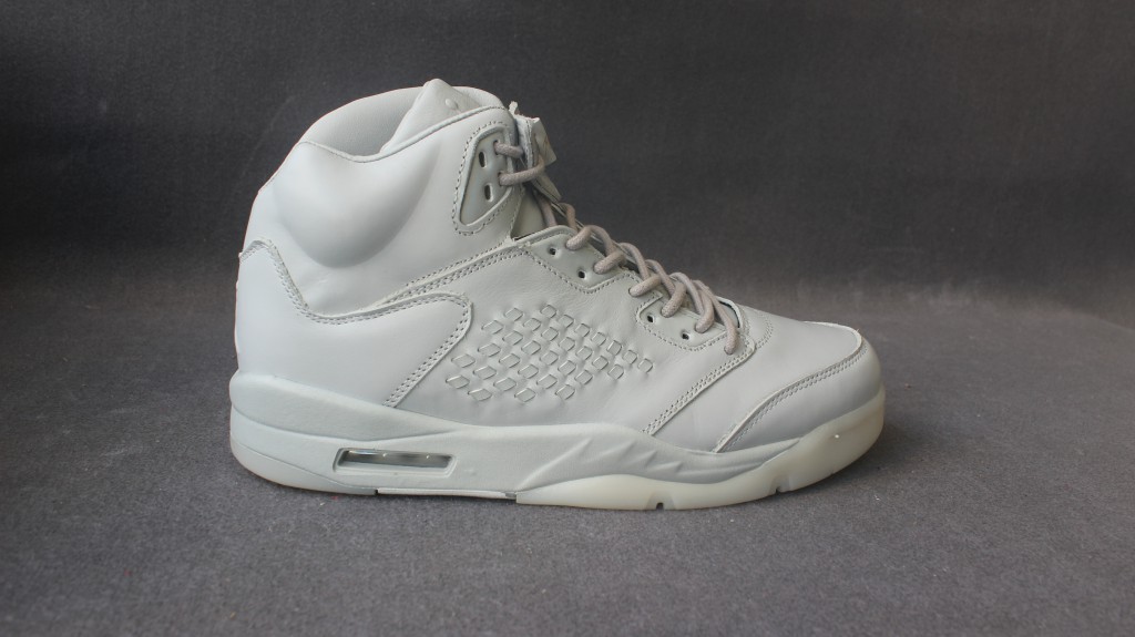 Men Air Jordan 5 Premium Take Flight All White Shoes